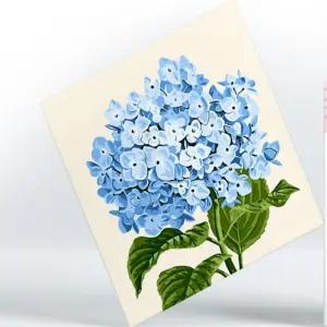 다라파 DIY 페인팅 그림 그리기 색칠하기 수채화 블루 수국 25X25 위메이크페인팅