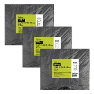 코멕스 손잡이 마트봉투 검정색 6호(30L) 100매 X 3개