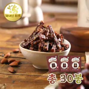 [국내산 원육사용] 서령 우담육포 30봉(오리지널+견과+치즈 )