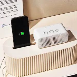 베이지 멀티탭 전기선정리 정리함 가리개 콘센트/멀티/박스/책상선/멀티탭홀더/선수납함/케이스/전기/소품