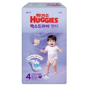 하기스 맥스드라이 팬티 4단계 남아 대형 52매