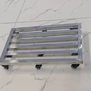 사각 화분 이동식 받침대 스테인리스 대형 이동선반