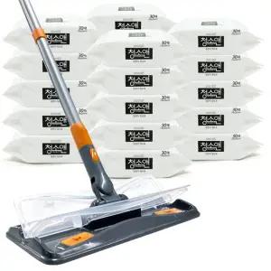 두번잡아 단단한 꽉자바 청소포밀대 + 정전기청소포 20팩