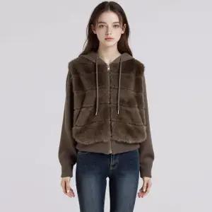 [부루앤쥬디] 퍼배색니트후드점퍼 BORLJP509B