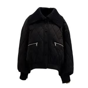 카라배색 다이아 패딩 LC61E1PD502X