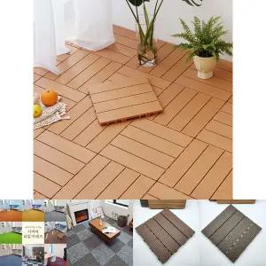 조립식 데크 타일 /홈인테리어/바닥재/다용도타일/DIY/보수용품/나무/스타일/간편/시공/셀프/베란다/욕실
