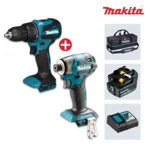 마끼다 DLX2006TR5 18V 5.0Ah 충전콤보세트 (DTD173+DHP490) 임팩드릴+함마+툴백