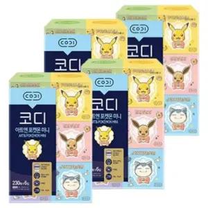 코디 미니 각티슈 포켓몬 230매 6입 x 4팩 미용티슈