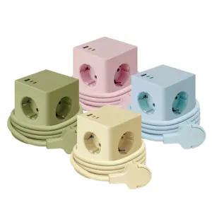 원스탑 USB 큐브 멀티탭 납작 콘센트 USB A타입 C타입 고속충전 겸용 1.8m