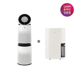 LG 퓨리케어 AI 360 공기청정기 + LG 휘센 오브제컬렉션 제습기 (AS285DWWC + DQ214MEGA)