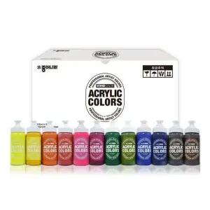 비비드 아크릴물감 220ml 12색세트 B 미술용품