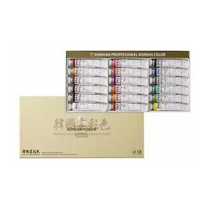 신한 한국화물감 18색 20ml 미술용품 동양화물감