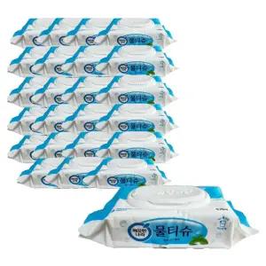 깨끗한나라 페퍼민트 블루 물티슈 캡형 70매 24개