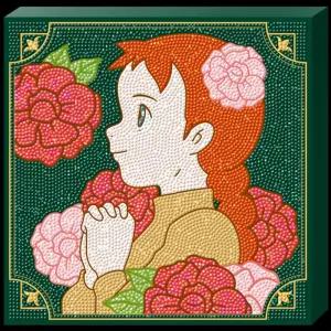 DIY 보석십자수 빨강머리앤 간절한 기도 25X25 보석십자수 빨강머리앤십자수