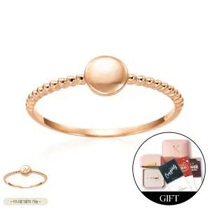 *커스텀 가능* [비앤비골드] 14K 볼륨 서클 코인 각인 커스텀 볼반지 MNR41948