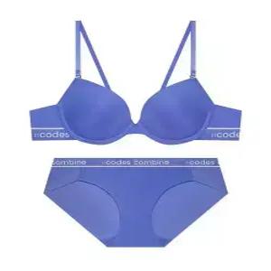 코데즈컴바인 codescombineinnerwear 베이직 라인포인트 에어로쿨 브라 햄팬티세트블루