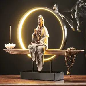 보살 장식 거실 인테리어 불상 불교 용품 LED 램프