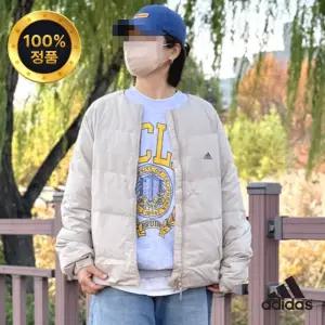 [국내매장 AS가능] 아디다스 남녀공용 머스트해브 스몰 로고 라이트웨이트 다운 재킷 패딩 베이지 JG8505