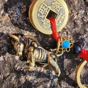 [하프클럽/]엽전 열쇠고리 행운 재물 키링 구리