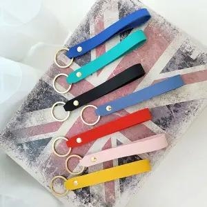 [하프클럽/]가죽 스트랩키링 열쇠고리 자동차키홀더 원톤