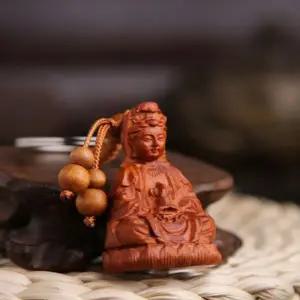 [하프클럽/]관세음보살 조각 키링 액막이 행운 합격 부적