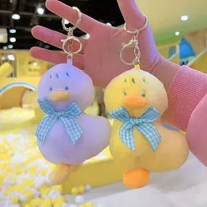 [하프클럽/]오리리본키링 가방 장식 귀여운 동물인형 열쇠고리