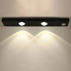 USB충전 무선 LED 센서등(30cm) (블랙)/무드등/센서등/충전식/센스등/신발장/엘이디/LED바/욕실/충전용