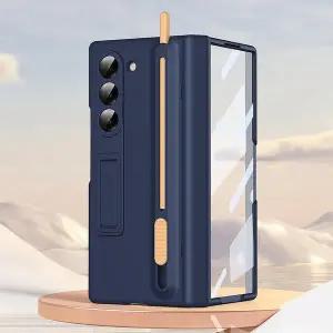 [유니커블]갤럭시z폴드 7 6 5 4 3 힌지보호 슬라이드 펜 수납 거치대 강화 액정 풀커버 지폴드 폴더 케이스