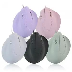 지클릭커 오피스프로 OPW07 버티컬 인체공학 무소음 마우스 (블랙)