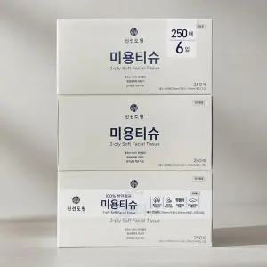 신선도원 미용티슈 250매*6입