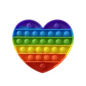 (하트 대형) 팝잇 푸쉬팝/놀이/푸시팝/실리콘/완구/촉감판/뽁뽁이/장난감/촉감/말랑이/오감/게임/파빗/퍼즐
