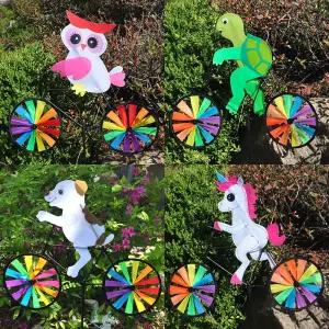 정원용 바람개비 자전거타는 동물 18종 입구장식