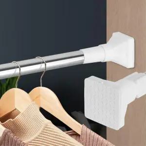 방문 커텐 커튼 스텐 사각 압축봉 80 무타공 압착 옷걸이 공간분리 전세집