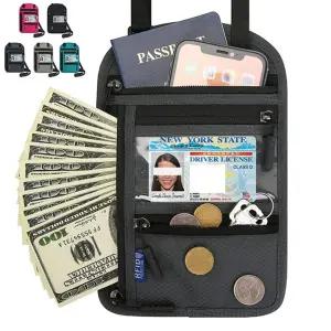 여행용 여권 파우치 목걸이 수납 휴대용 보호커버/동전/케이스/여행/지갑/소매치기/도난/방지/필수품
