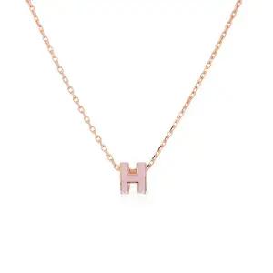 에르메스목걸이 미니팝아슈 POP-H MINI 로즈드라제+로즈골드