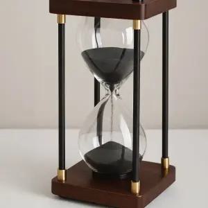 나무 프레임 고급 모래 시계 인테리어 탁상 타이머 1분 5분 거실 15분 사우나 30분 빈티지벽