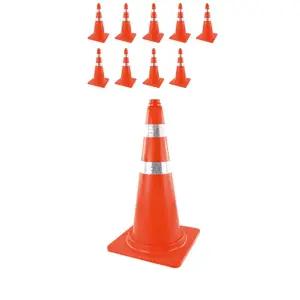 고휘도 반사지로 시인성이 탁월한 주황 칼라콘 10EA/안전/표지판/꼬깔/고깔/꼬칼콘/차량/차단봉/주차콘