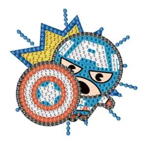 마블 시리즈 뉴 캡틴 아메리카 보석십자수 스티커 10x10cm