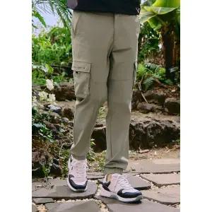 [챌린저]남성 절개 디테일 카고 조거 팬츠 라이트카키_CHE1MPT5123LK
