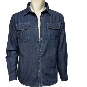 남성 봄 가을 데님셔츠 청남방 다크청