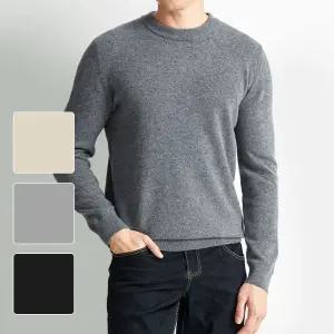 데일리 니트 티셔츠 가을 겨울 라운드 무지 스웨터