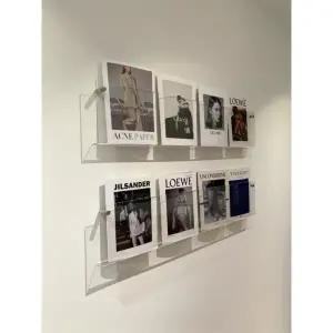 투명 벽걸이 책꽂이 40cm 아크릴 책 정리함 장식 침실