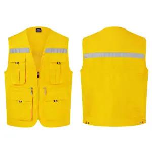 [아웃도어스/미라클]단체조끼 근무복 작업복 망사 조끼 MR-MV 옐로우