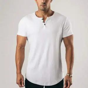 머슬핏 반팔티 여름 남자 기본티 하프티 2색 헨리넥