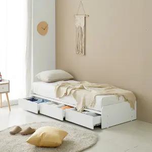 르마인 무헤드 3단서랍 빅수납 미니싱글침대_프레임만(매트별도) MS