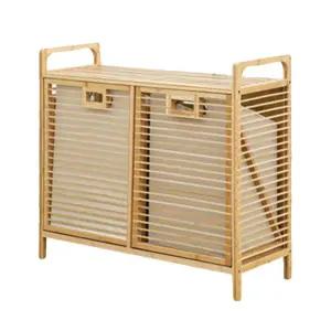 원목 세탁 수납장 바스켓 바구니 빨래통 햄퍼 우드