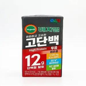 정식품 베지밀 고단백 두유 검은콩 190ml 36개