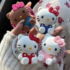 아이폰용 접이식 실리콘 홀더 귀여운 3D 만화 헬로키티 케이스 마그세이프 자석 핸드폰 그립톡 스탠드