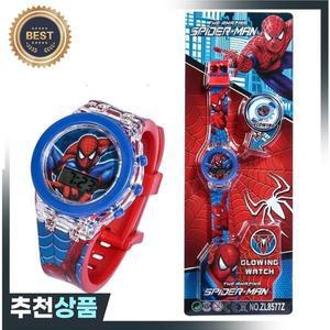 애니메이션 플래시 라이트 스파이더맨 어린이 시계 소년용 만화 상어 미키 소녀 학생  2026  미니소