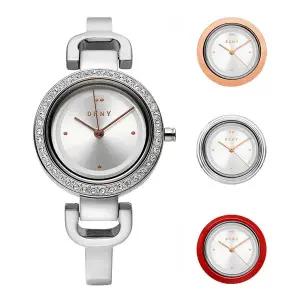 [DKNY] [공식본사정품] DKNY NY2861 시티 링크 베젤 세트 여성 메탈시계
